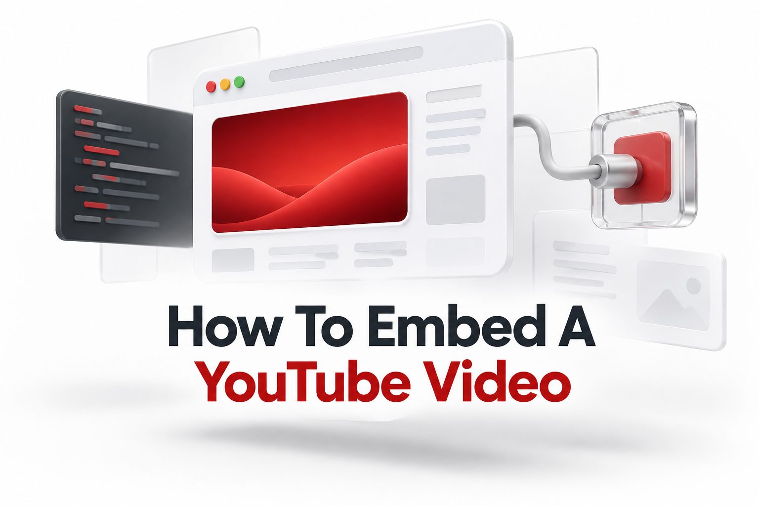 Embedding a YouTube video in a blog post editor